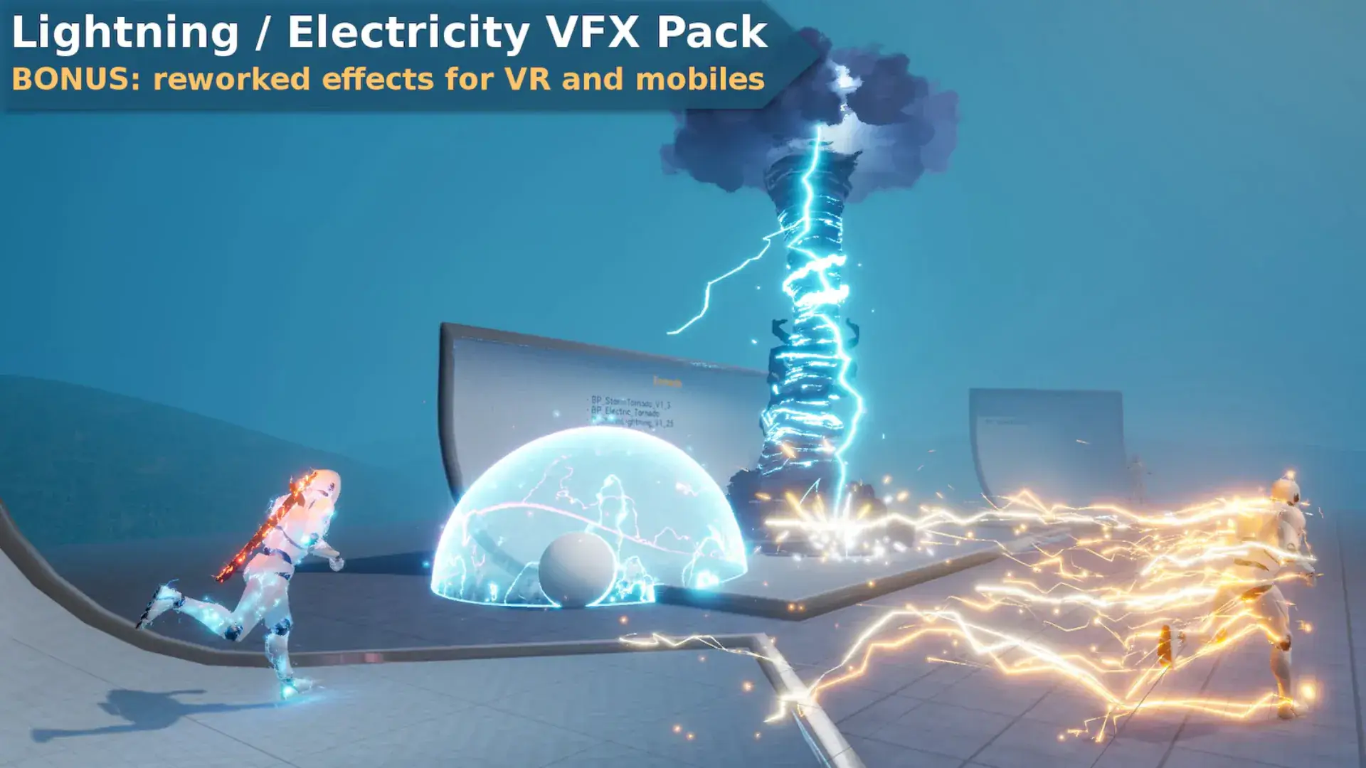 【UE4/5】闪电/光效视觉特效包 Lightning / Electricity VFX Pack