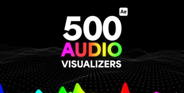 AE模板-500种创意音频可视化图形主题包装宣传动画 Audio Visualizers Pack