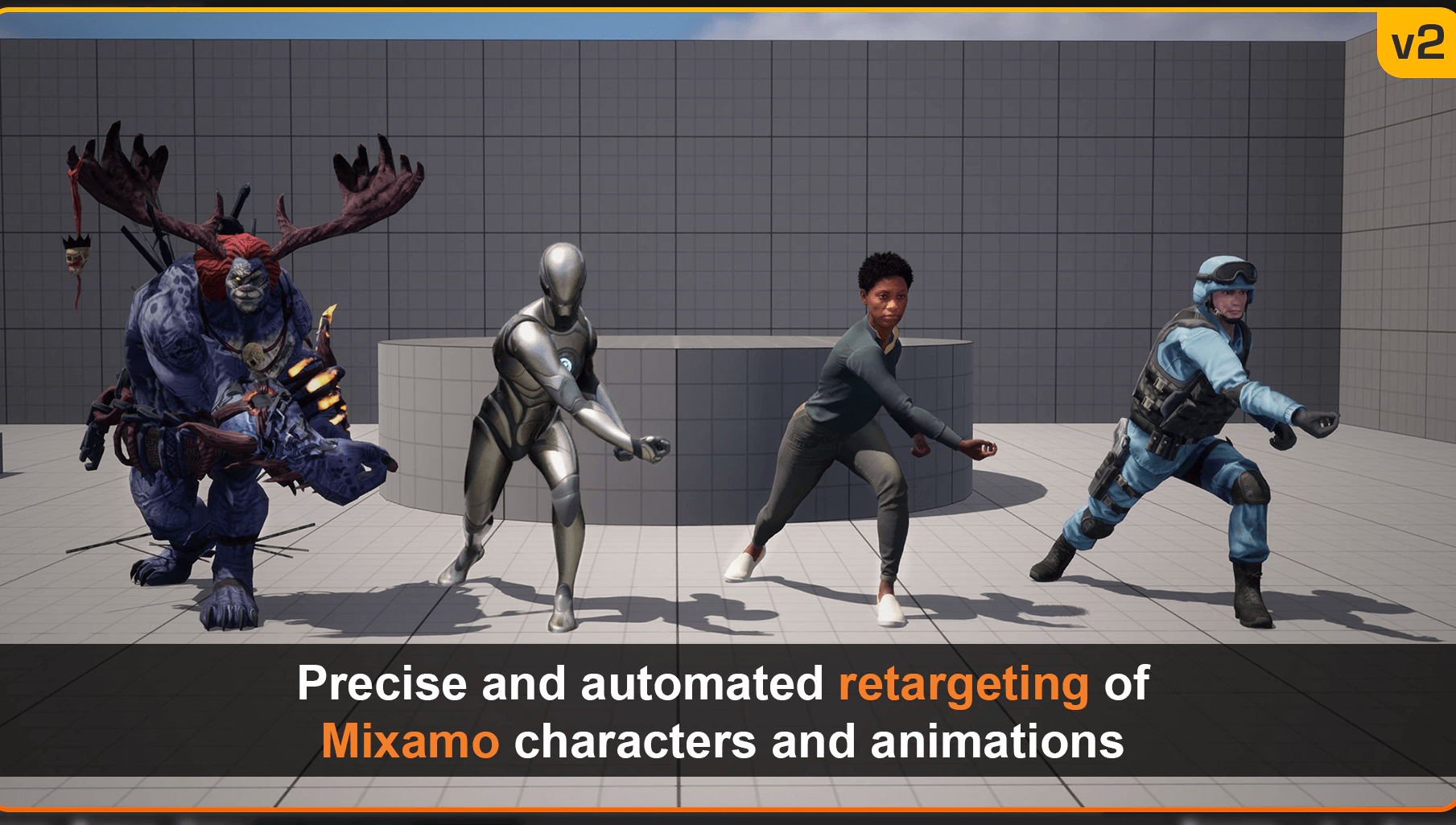 【UE4/5】Mixamo动画重定向插件-Mixamo Animation Retargeting 2