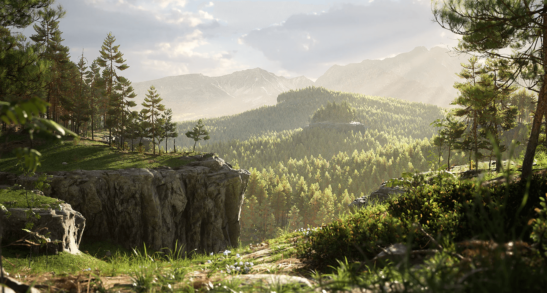 【UE4/5】苏格兰松林生物群落 – RB – RealBiomes Scots Pine Forest Biome – Trees, Landscape, Pine Forest, Grass