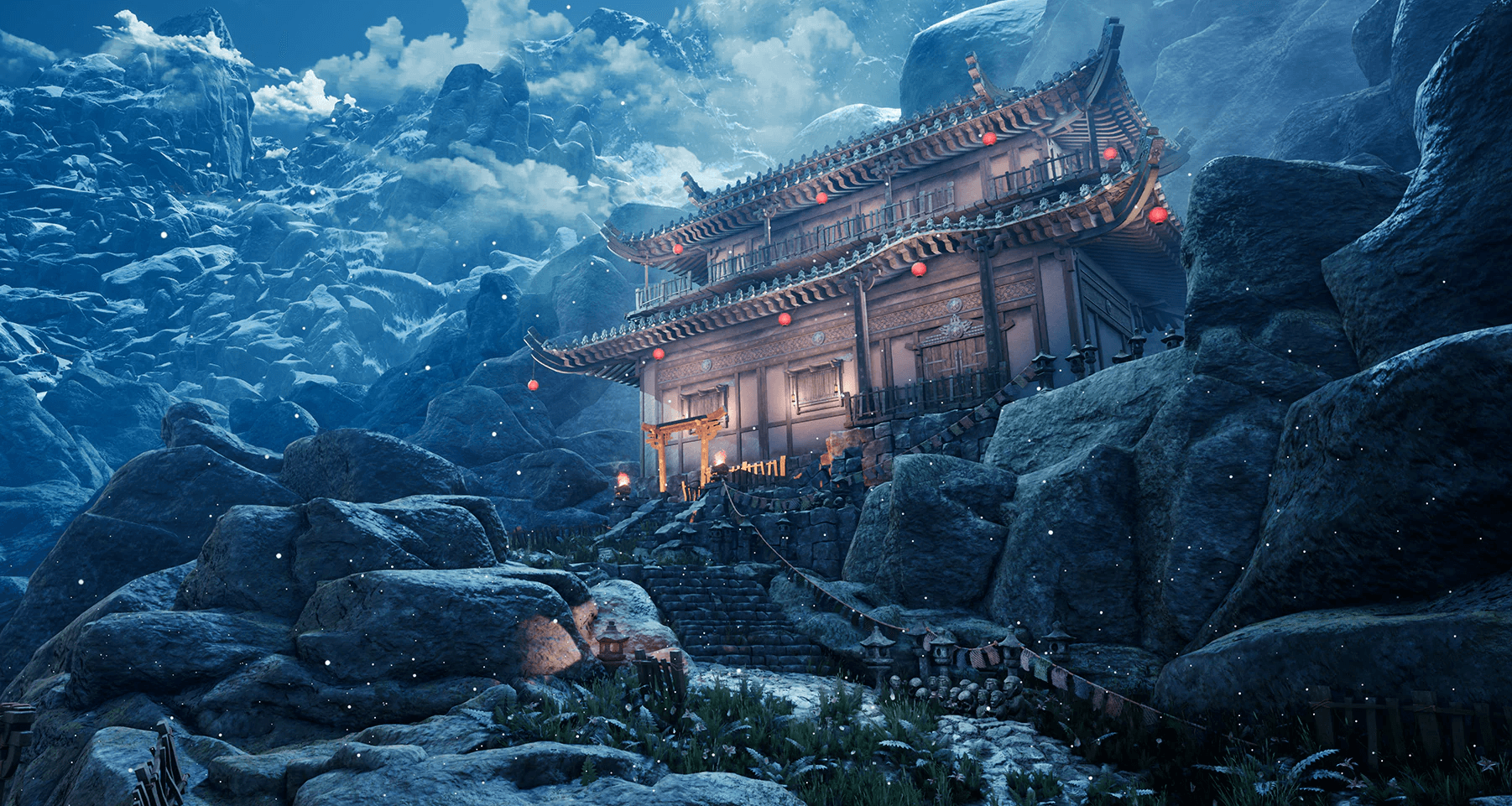 【UE4/5】雪山神庙-Mountain Temple Modular Kit