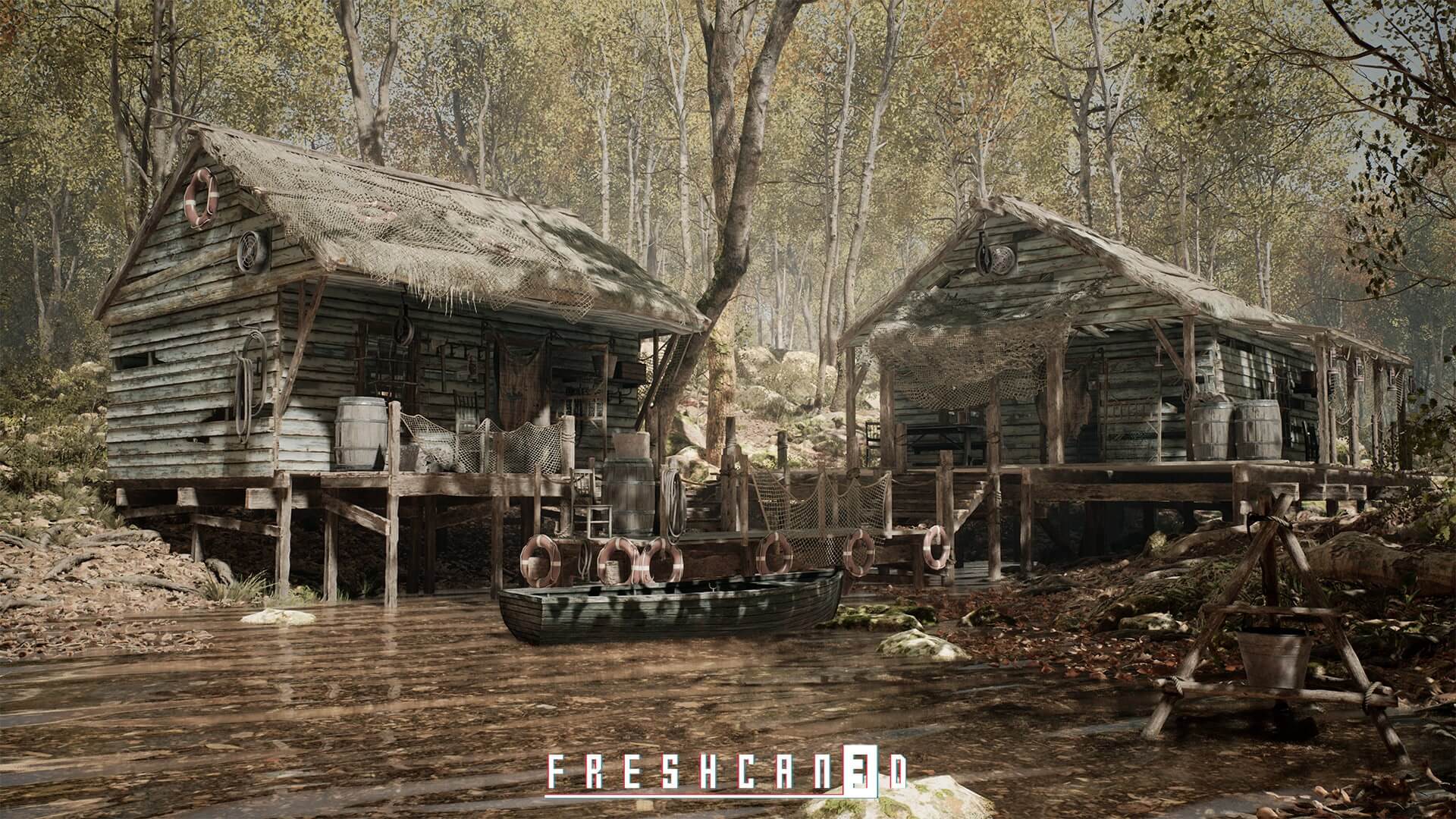 【UE4/5】森林小屋套装 – Forest Cabin Bundle
