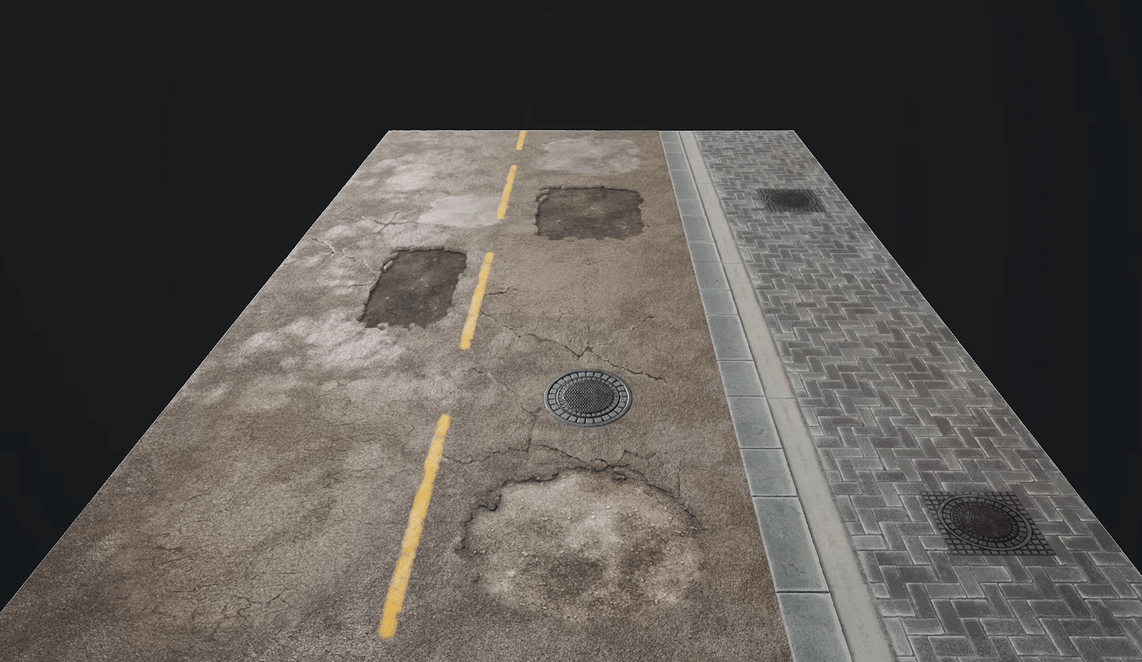 【UE4/5】街道道路贴花材质-Road – Materials and Decals