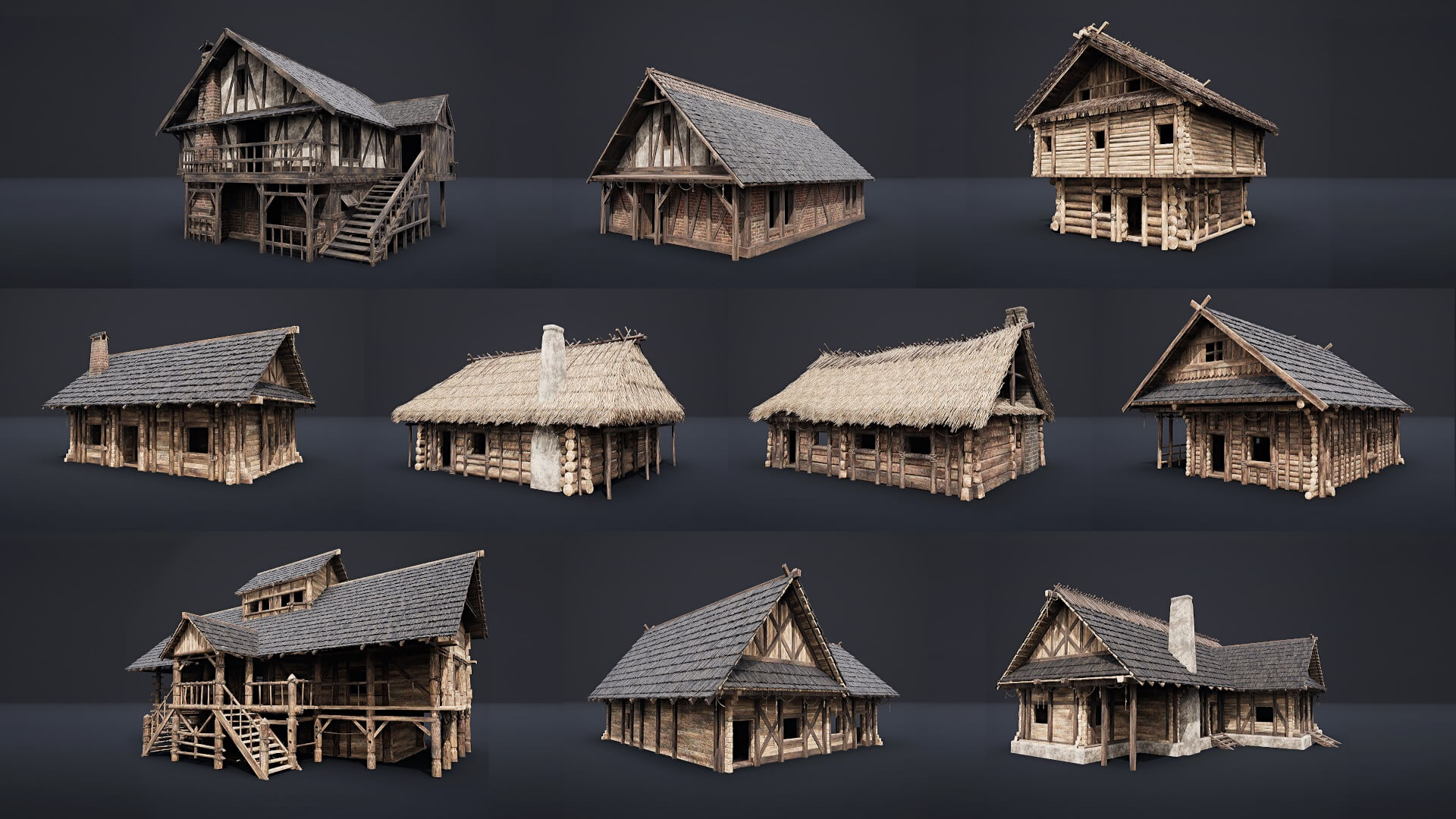 【UE4/5】可进入的中世纪房屋 – Enterable Medieval Houses and Cottages – v1