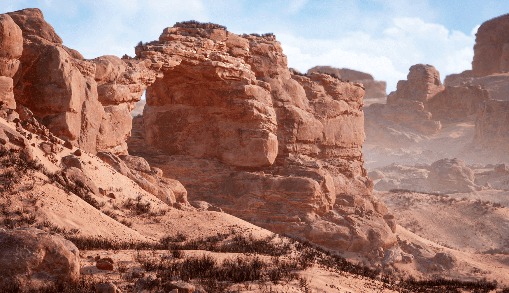 【UE5】沙漠悬崖和岩石 – Desert Cliff and Rock Collection