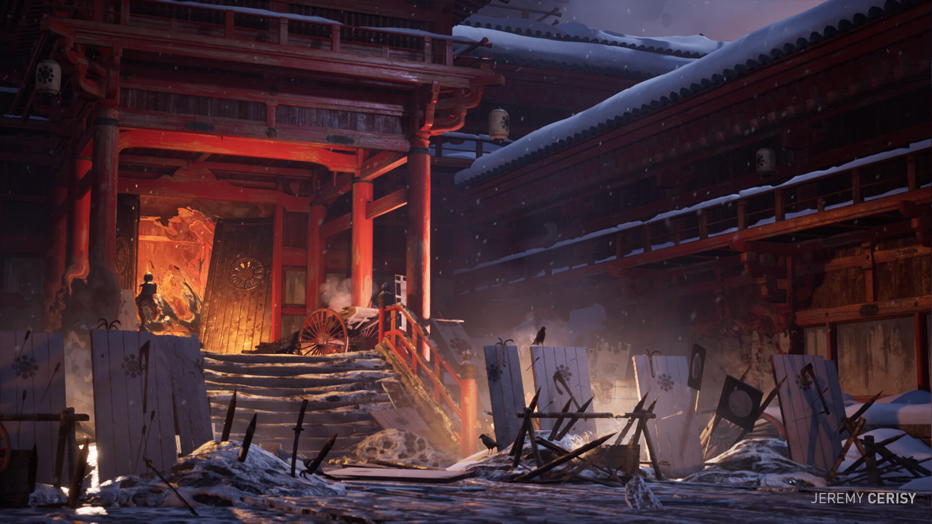 【UE4/5】日本古代战争场景 – Hosokawa War – Feudal Japan Challenge