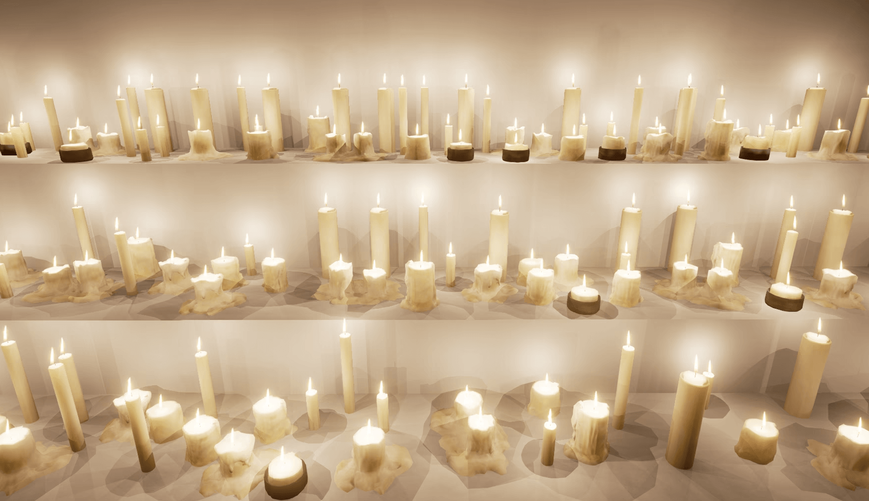【UE4/5】蜡烛-Atmospheric Candles Pack