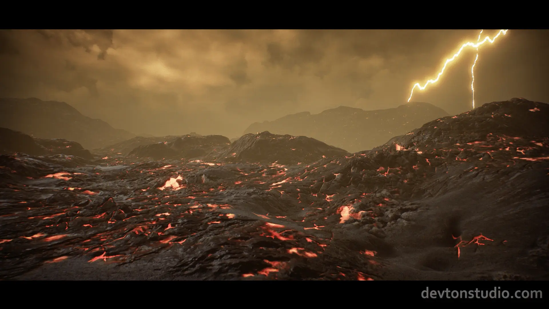 【UE4/5】火山熔岩-Planet Venus Landscape