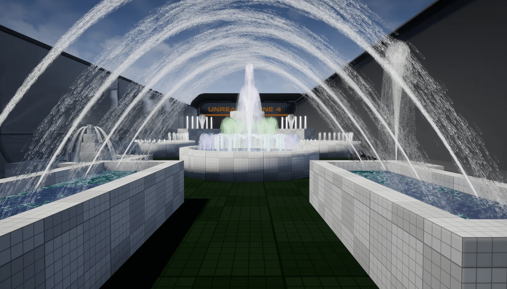 【UE4/5】喷泉水流特效-Water Fountain