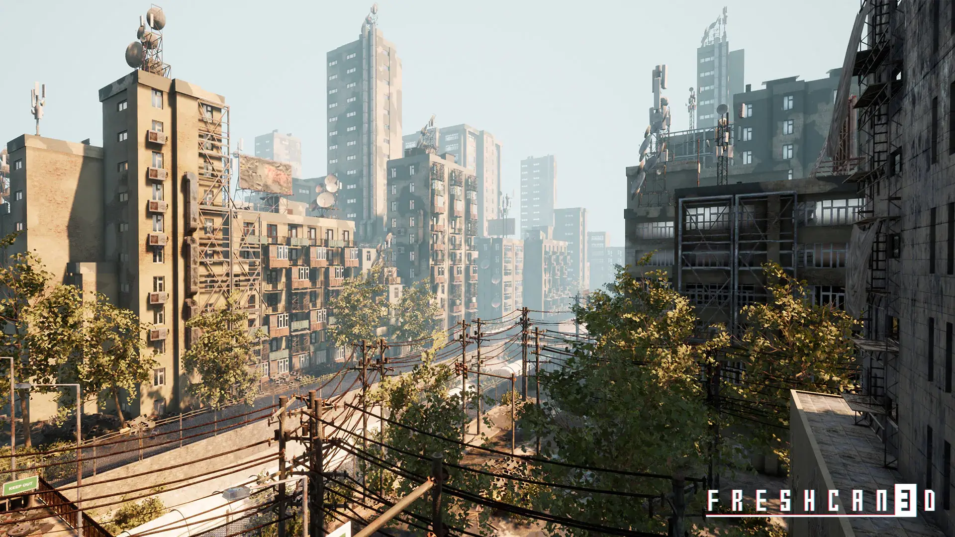 【UE4/5】废弃城市-Abandoned Post Apocalyptic City Pack
