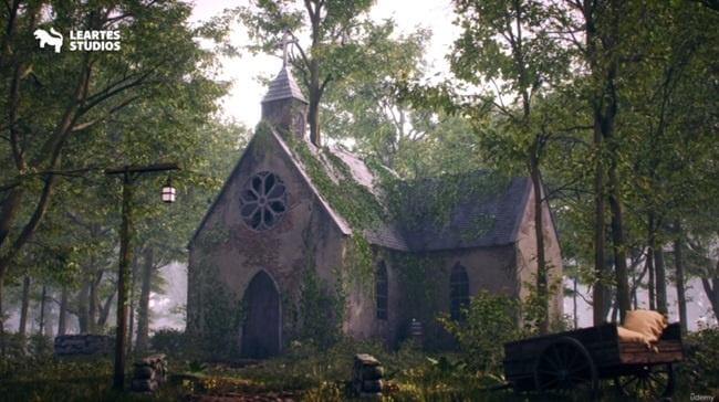 在虚幻引擎 5 中创建一个废弃教堂环境-Creating an Abandoned Church Environment in Unreal Engine 5【虚幻5课程】